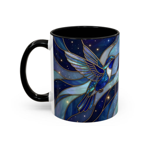 Midnight Hummingbird Stained Glass Style Mug