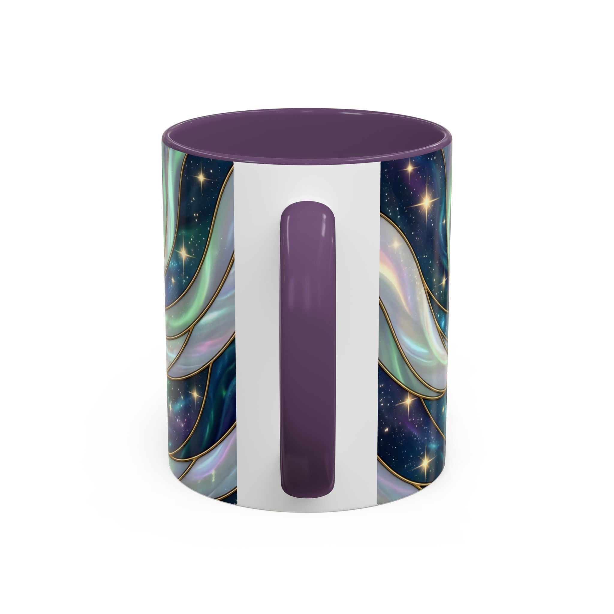 Aurora Glow Staffy Stained Glass Style Mug