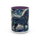 Sapphire Lion Stained Glass Style Mug