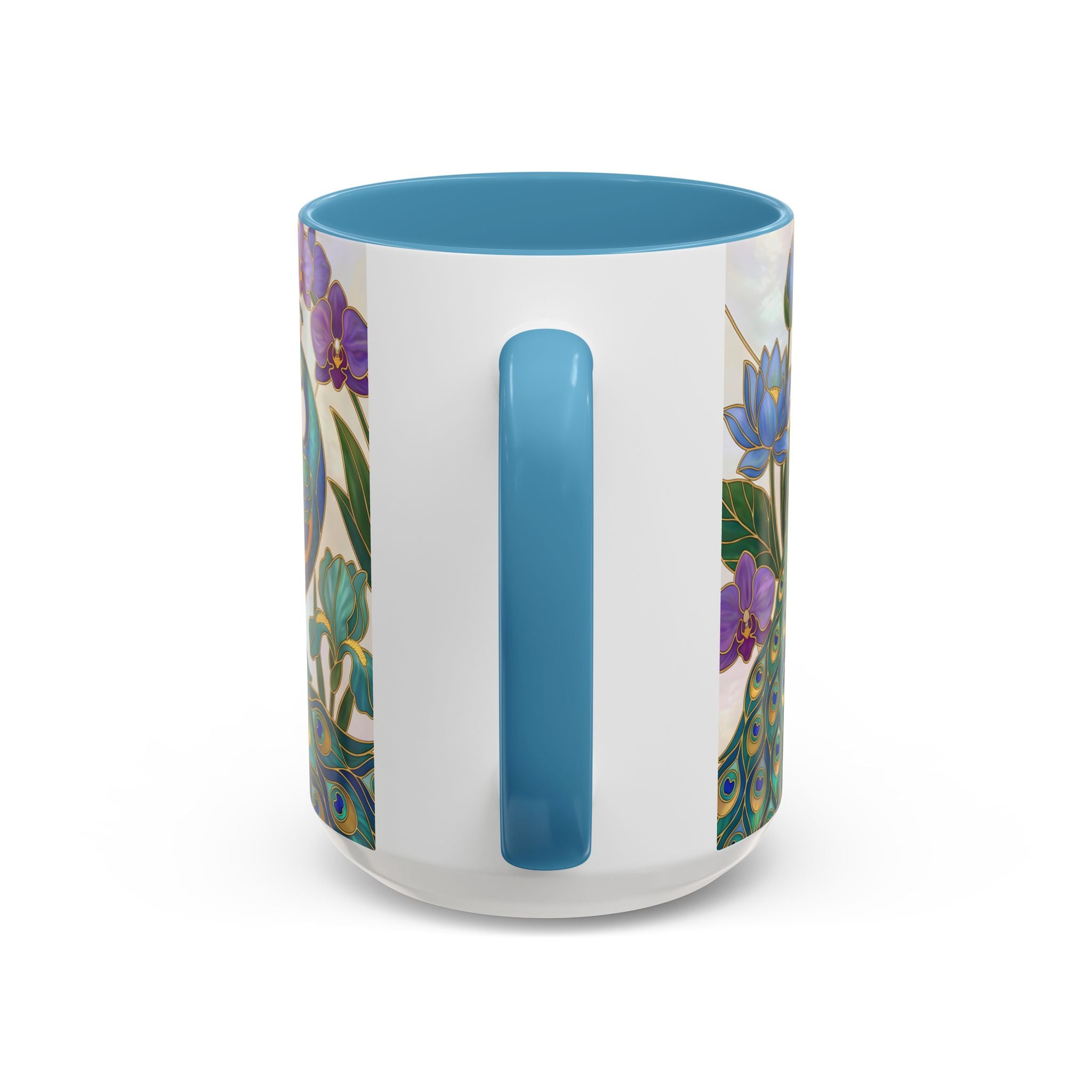 Garden Peacock Stained Glass Style Mug