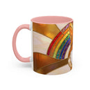 Rainbow Corgi Butt Stained Glass Style Mug