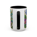 Floral Peacock Stained Glass Style Mug