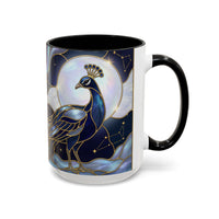 Lunar Peacock Stained Glass Style Mug