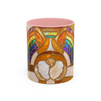 Rainbow Corgi Butt Stained Glass Style Mug