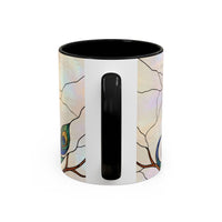 Minimal Peacock Stained Glass Style Mug