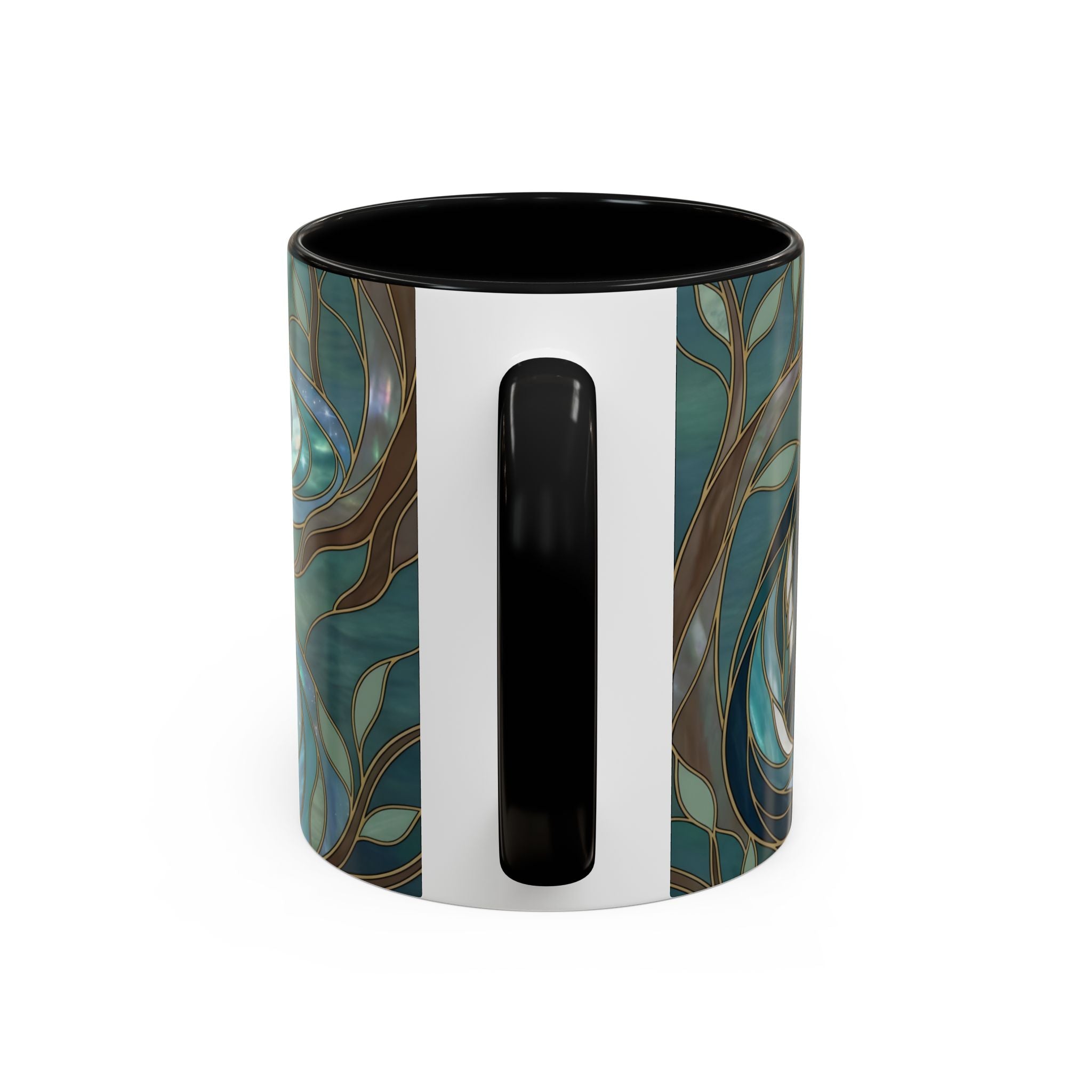 Forest Wolf Stained Glass Style Mug
