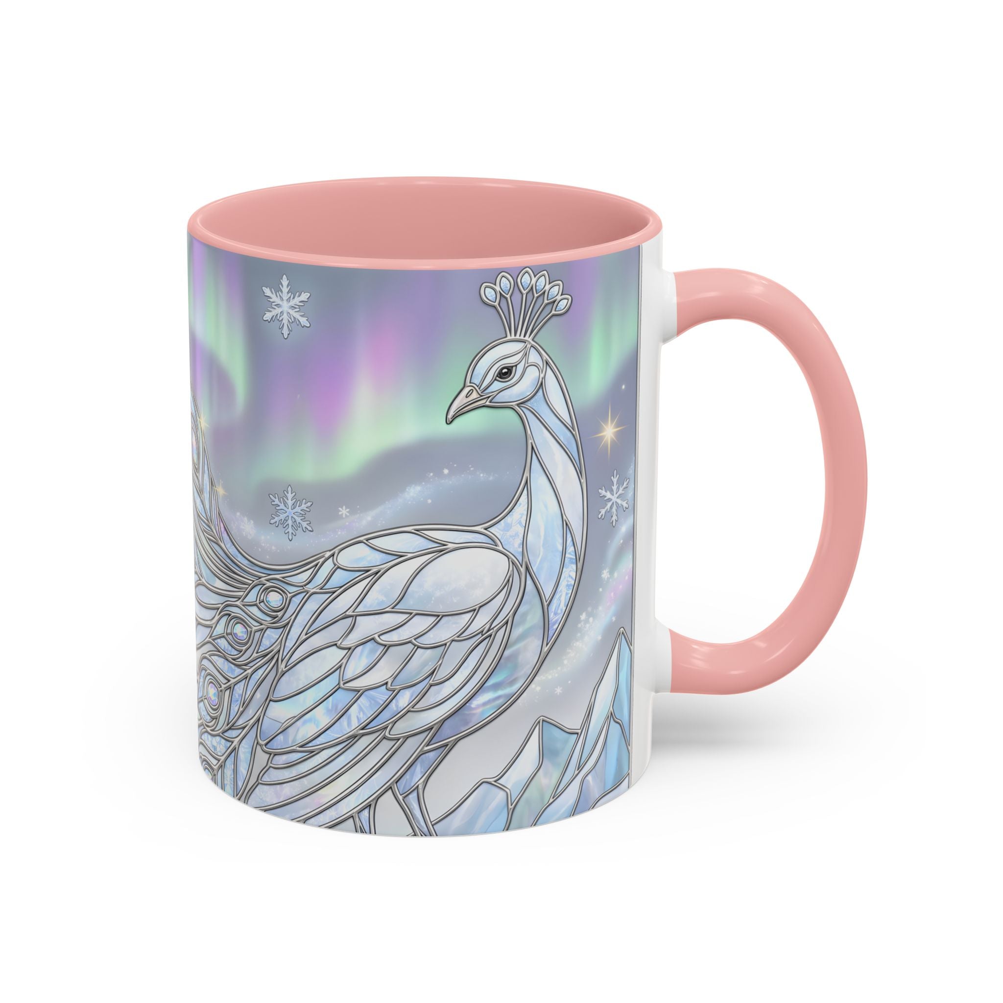 Aurora Peacock Stained Glass Style Mug