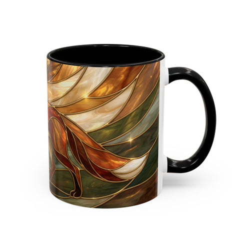 Olive Glow Fox Stained Glass Style Mug