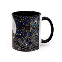 Moonlit Peacock Stained Glass Style Mug