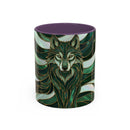 Jade Wolf Stained Glass Style Mug