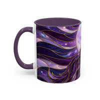 Amethyst Wolf Stained Glass Style Mug