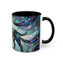 Teal Galaxy Staffy Stained Glass Style Mug
