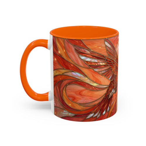 Hibiscus Glow Hummingbird Stained Glass Style Mug