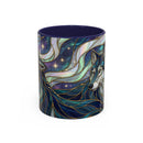 Starlight Wolf Stained Glass Style Mug