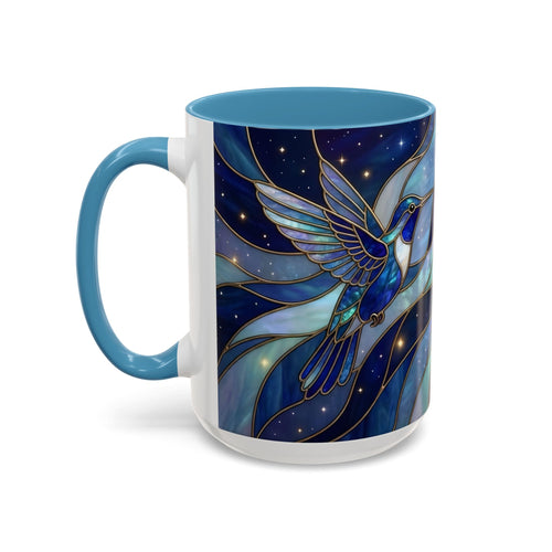 Midnight Hummingbird Stained Glass Style Mug