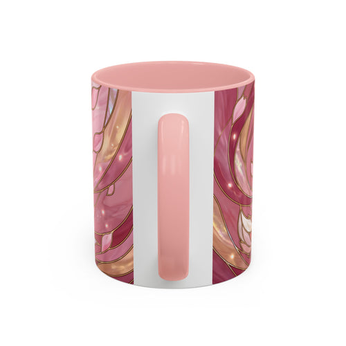 Rose Glow Fox Stained Glass Style Mug