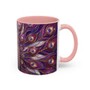 Purple Peacock Stained Glass Style Mug