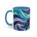 Celestial Wolf Stained Glass Style Mug