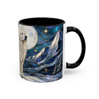 Mountain Guardian Great Pyrenees Stained Glass Style Mug
