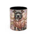 Pink Starlight Staffy Stained Glass Style Mug