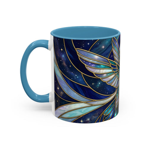 Sapphire Hummingbird Stained Glass Style Mug