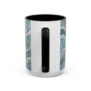 Mystical Blue Wolf Stained Glass Style Mug
