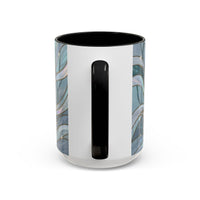 Mystical Blue Wolf Stained Glass Style Mug