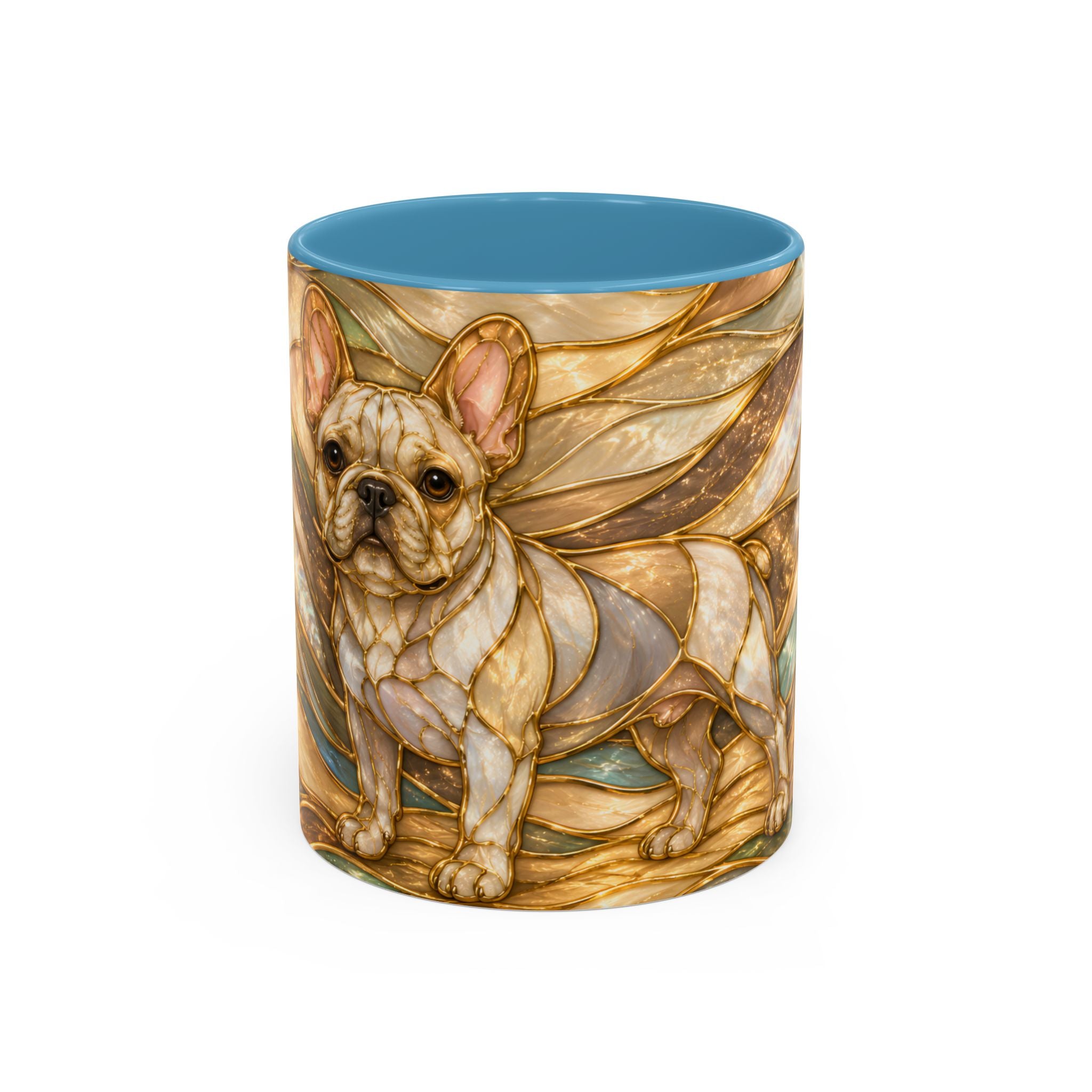 Golden Glow French Bulldog Stained Glass Style Mug