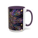 Celestial Peacock Stained Glass Style Mug