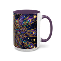 Celestial Peacock Stained Glass Style Mug