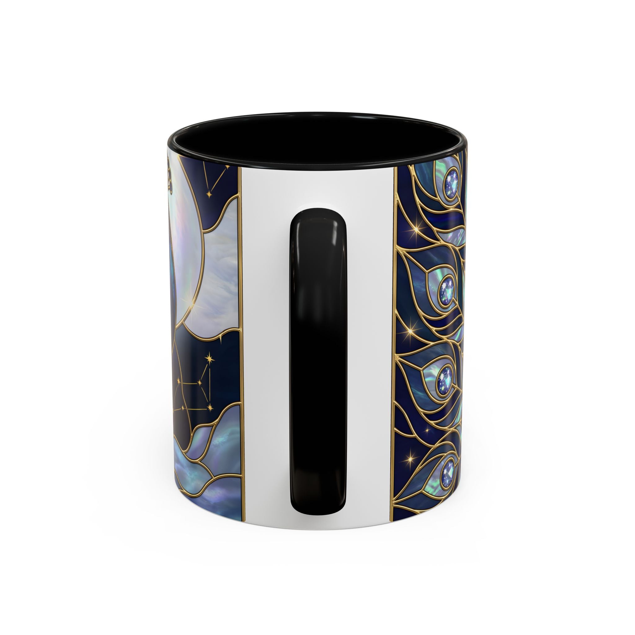 Lunar Peacock Stained Glass Style Mug