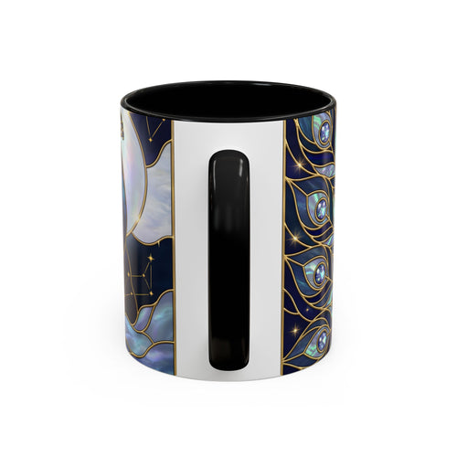 Lunar Peacock Stained Glass Style Mug