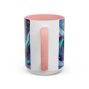 Aurora Wolf Stained Glass Style Mug