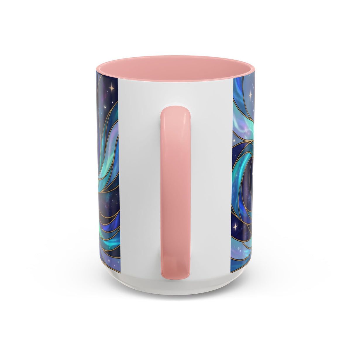 Aurora Wolf Stained Glass Style Mug