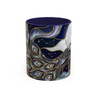 Lunar Peacock Stained Glass Style Mug