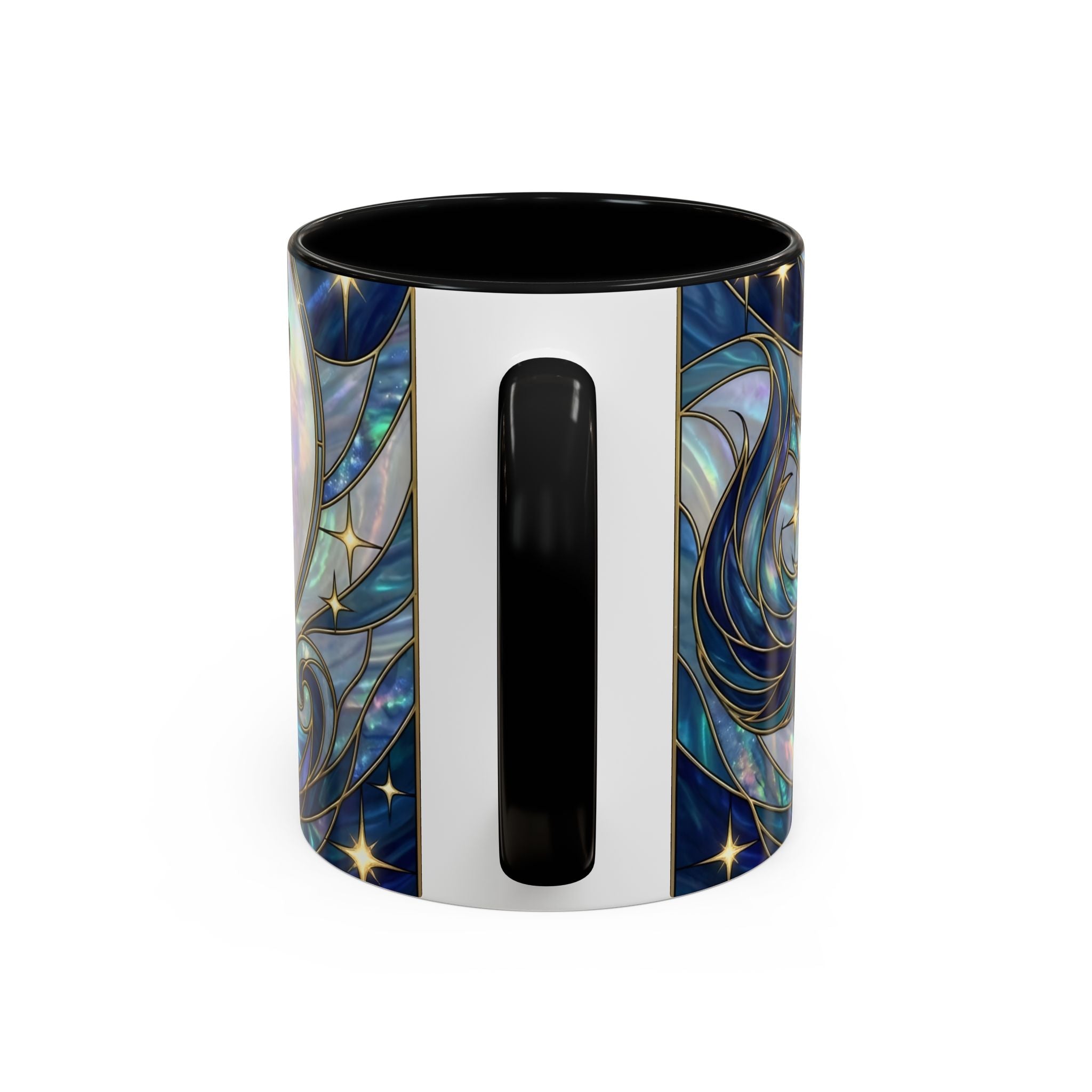 Sapphire Wolf Stained Glass Style Mug