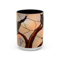 Dusk Owl Stained Glass Style Mug