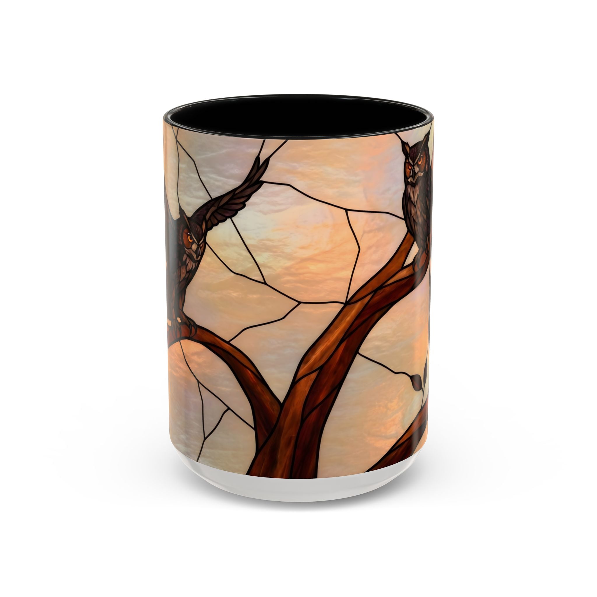 Dusk Owl Stained Glass Style Mug