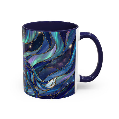 Aurora Howl Wolf Stained Glass Style Mug