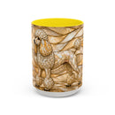 Golden Glow Poodle Stained Glass Style Mug