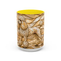 Golden Glow Poodle Stained Glass Style Mug