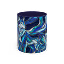 Cobalt Wolf Family Stained Glass Style Mug