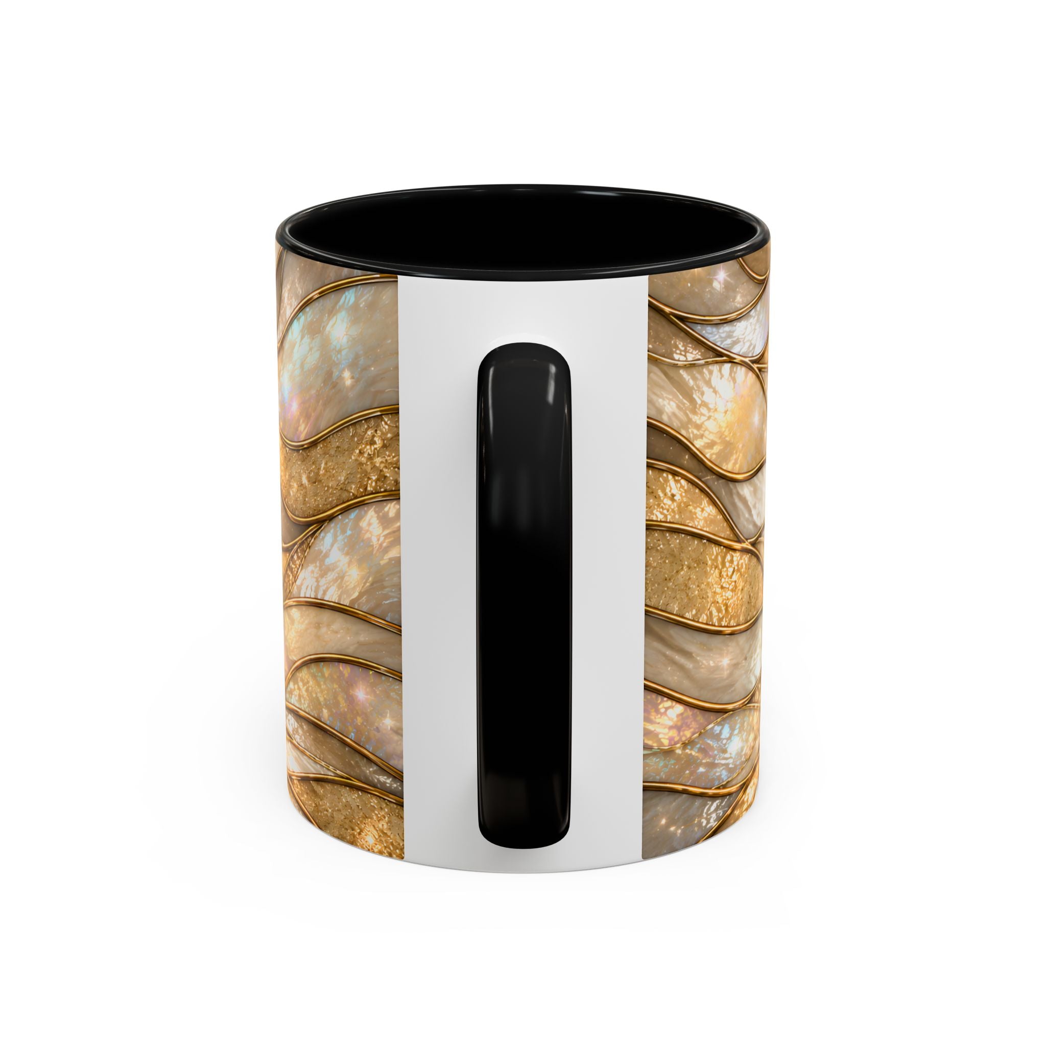 Golden Glow Poodle Stained Glass Style Mug