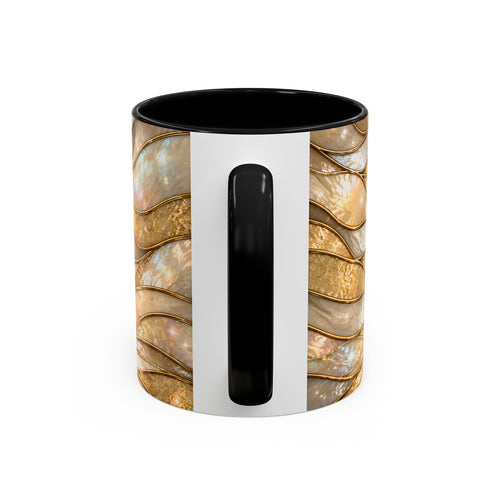 Golden Glow Poodle Stained Glass Style Mug