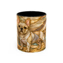 Golden Glow French Bulldog Stained Glass Style Mug