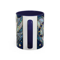 Sapphire Tiger Stained Glass Style Mug