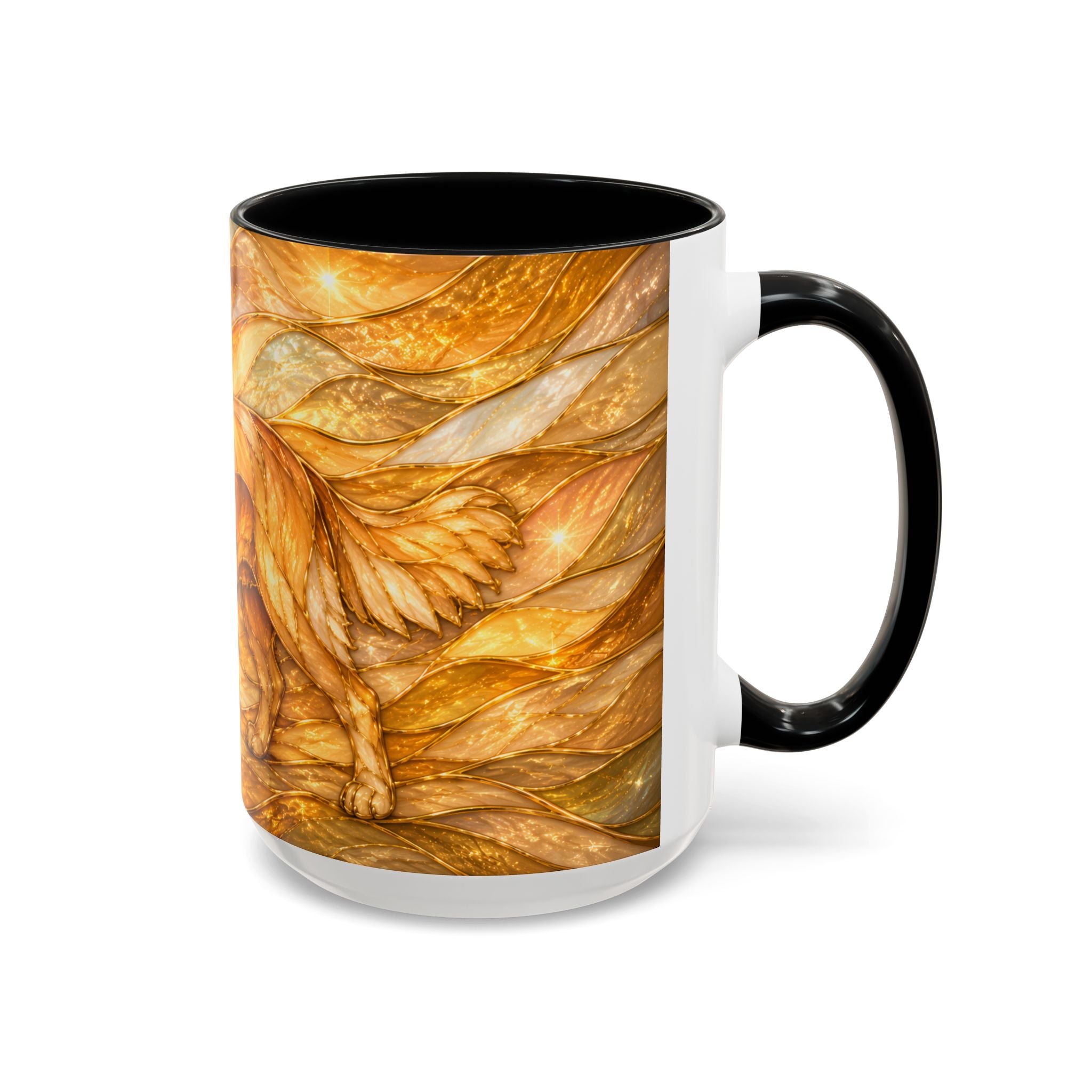 Golden Glow Golden Retriever Stained Glass Style Mug
