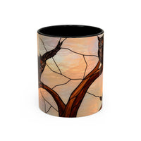 Dusk Owl Stained Glass Style Mug