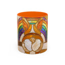 Rainbow Corgi Butt Stained Glass Style Mug