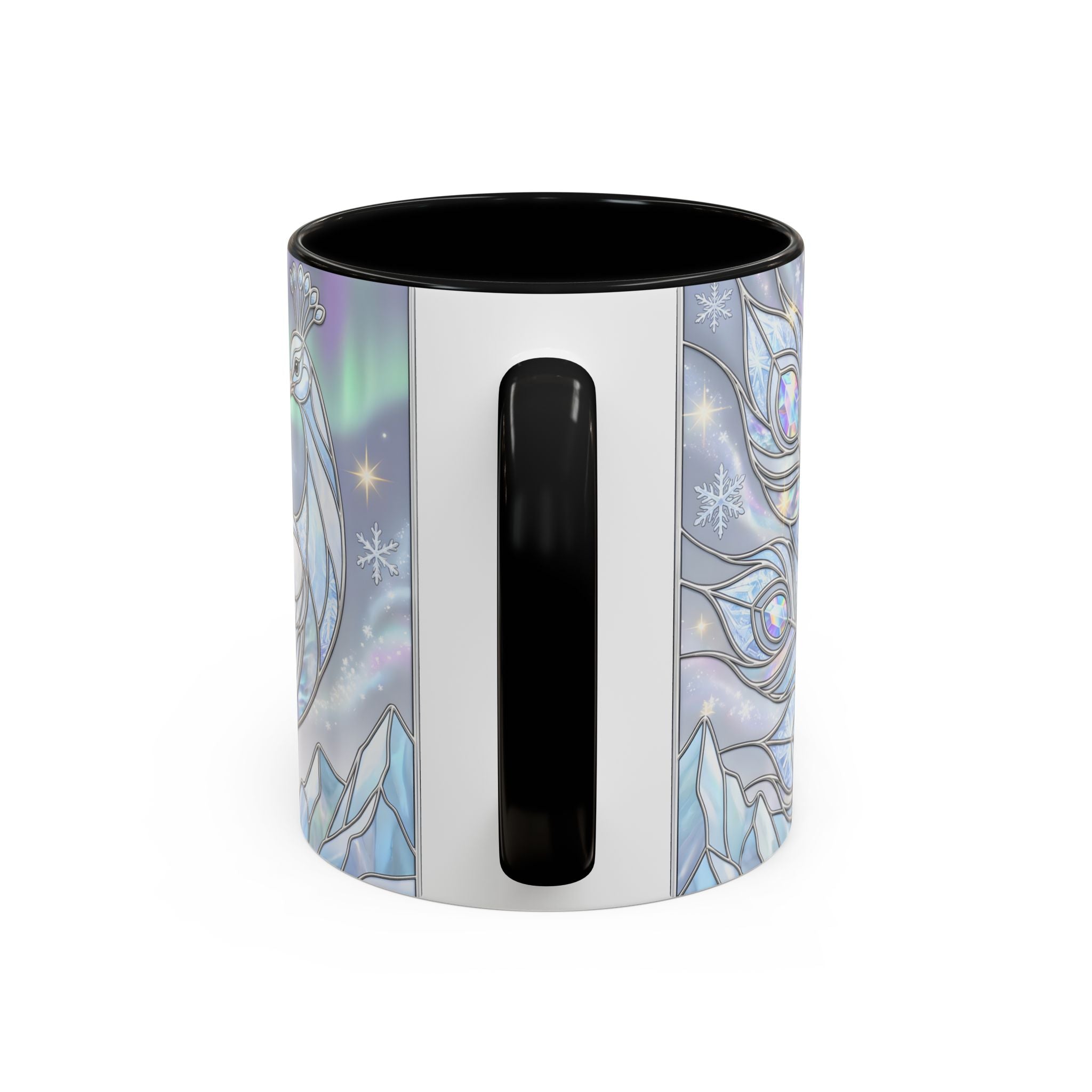 Aurora Peacock Stained Glass Style Mug
